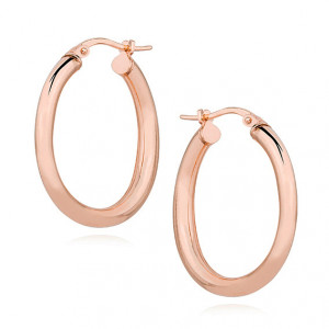 Cercei rotunzi argint rose gold Ø26 mm Classic DiAmanti G0127DRG-DIA (Argint 925‰ 3,6 g.)